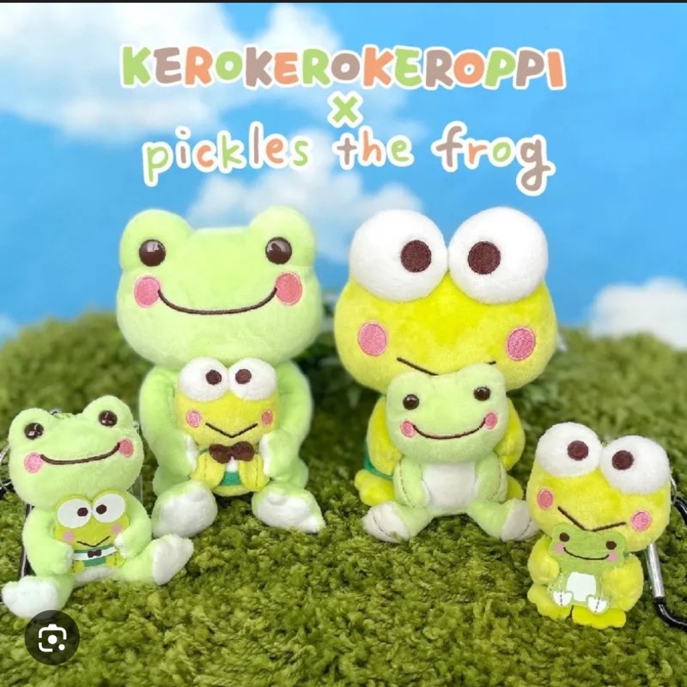 New Sanrio Keroppi and Pickles the Frog Stuffed Animal